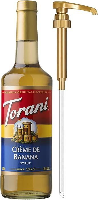Torani Crème de Banana Syrup for Drinks & Desserts, Pump Included, 25.4 Fl Oz | Amazon (US)