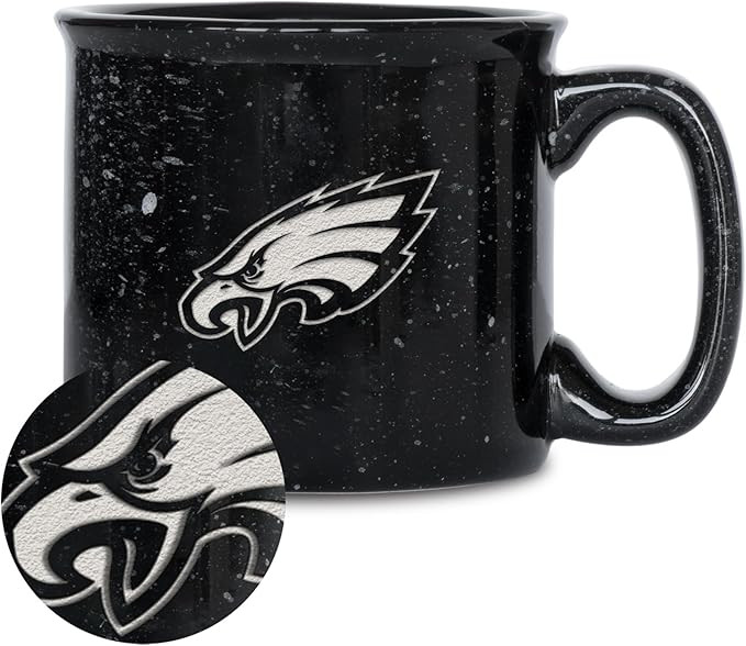 Rico Industries NFL Football Philadelphia Eagles Speckle 12oz Laser Engraved Campfire Mug | Amazon (US)