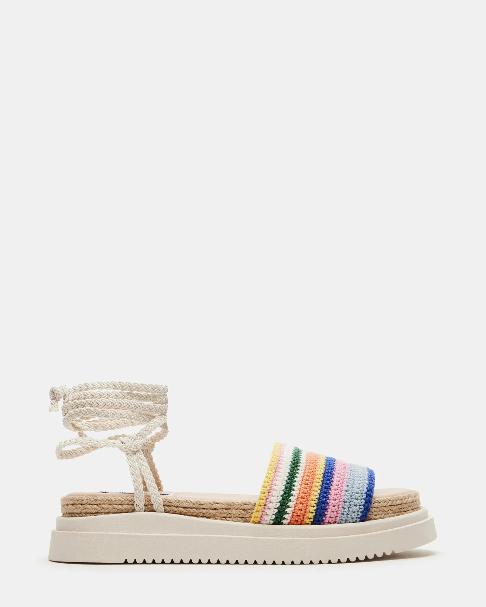 MERTHA Multi Lace-Up Flatform Sandal | Women's Sandals | Steve Madden (US)