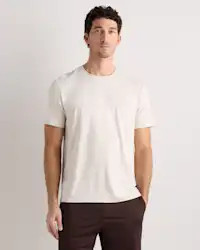 Flowknit Breeze Performance Tee in Solid Chalk | Quince