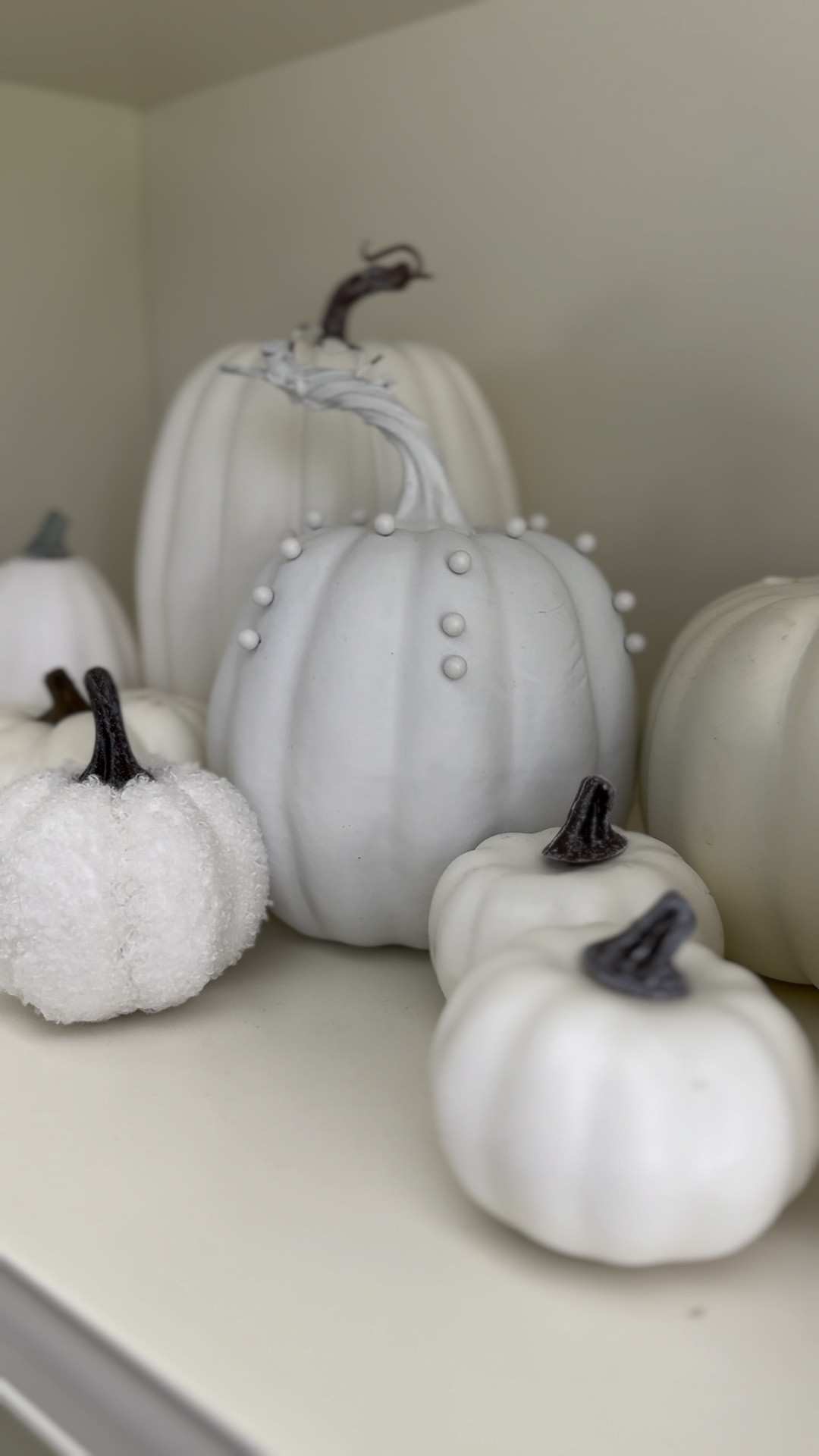 They turned out so cute and give great texture to my monochrome pumpkin shelf! 

Monochrome, minimal decor, craft, DIY, home decor, Halloween decorations, pumpkins

#LTKHome #LTKVideo #LTKSeasonal