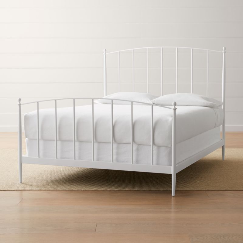 Mason White Queen Bed + Reviews | Crate and Barrel | Crate & Barrel