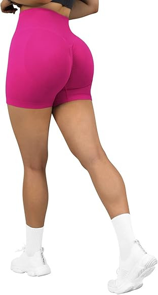 SUUKSESS Women Seamless Booty Shorts Butt Lifting High Waisted Workout Shorts | Amazon (US)