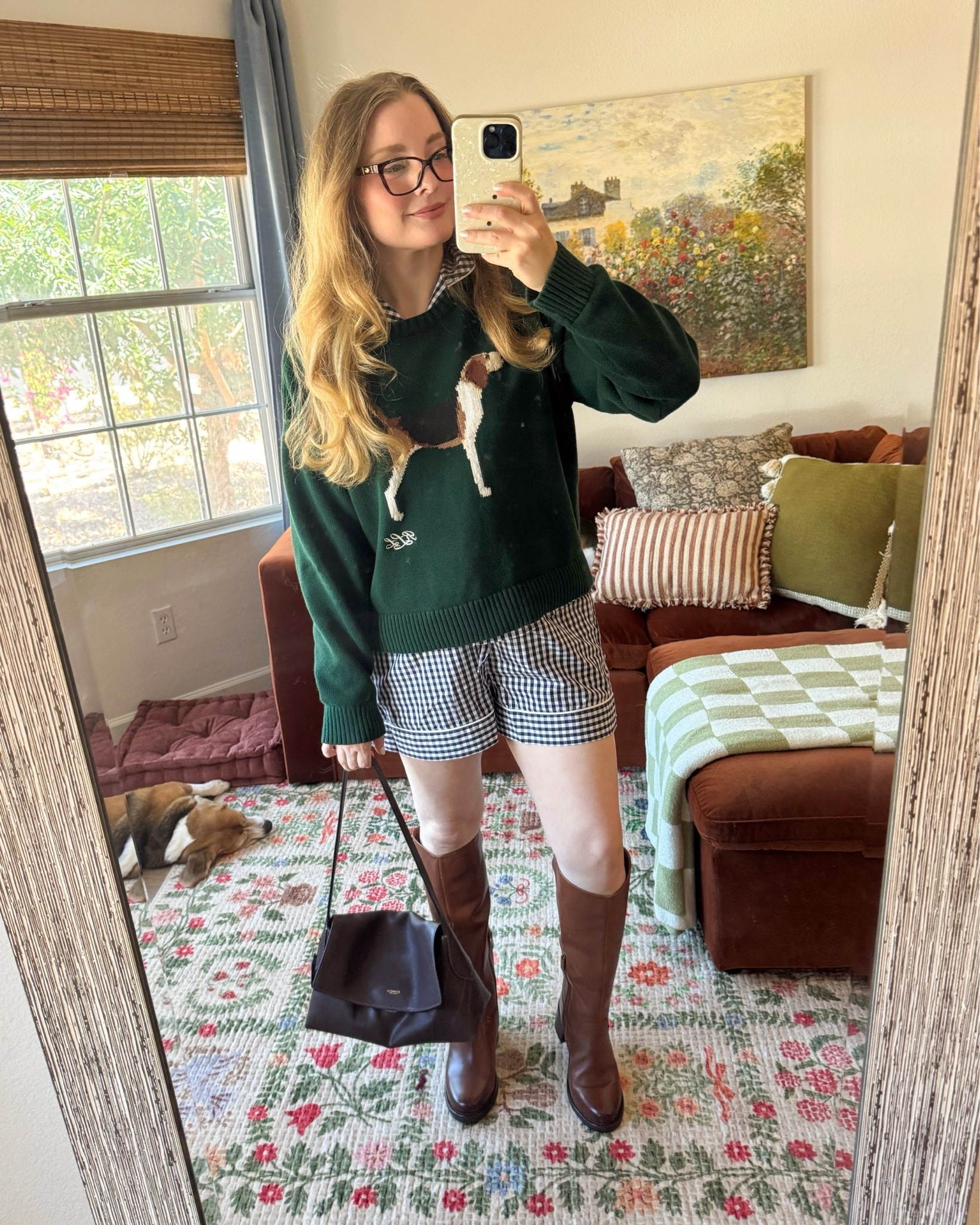 casual fall outfits. oversized sweater with gingham shorts and riding boots.

sweater is old, but returns every fall in a new color (ralph lauren)

#LTKSeasonal #LTKSaleAlert #LTKootd