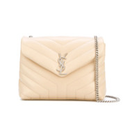 Saint Laurent small LouLou Monogram shoulder bag - Nude & Neutrals | Farfetch EU