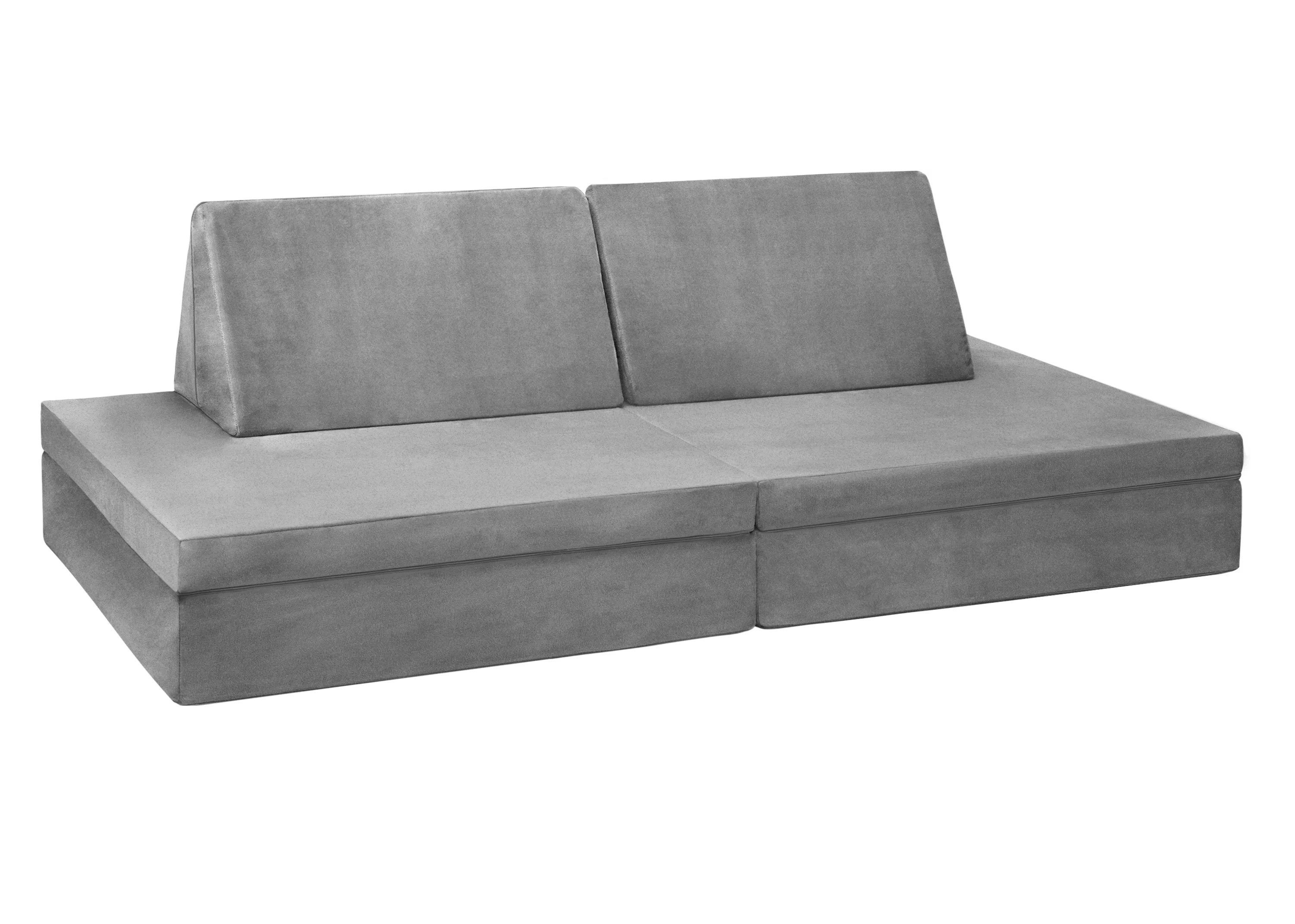 Delta Children Cozee 4-Piece Lounger and Play Set Sofa/Couch, Grey | Walmart (US)