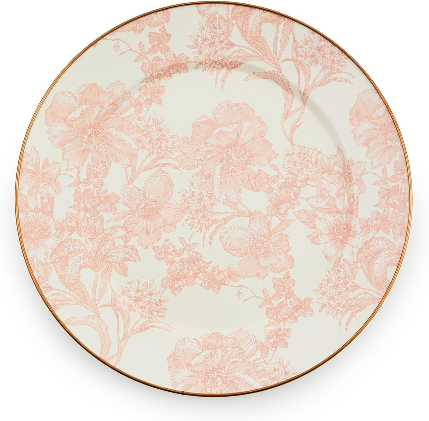 MACKENZIE-CHILDS Rosy English Garden Enamel Charger Plate, Large Charger for Dinner Party or Pink... | Amazon (US)