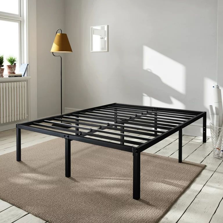 Amolife Heavy Duty Queen Size Metal Platform Bed Frame with 16.5'' Large Under Bed Storage Space | Walmart (US)