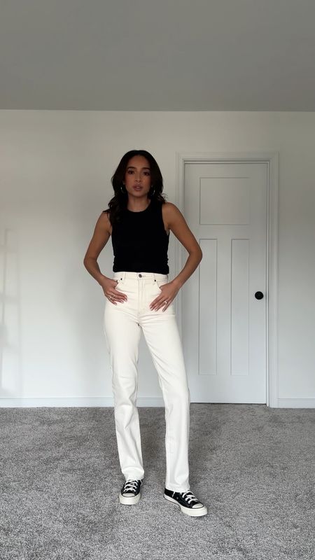Code AFNENA on Abercrombie! All denim is 25% OFF plus 15% OFF with my code and FREE shipping and returns. Wearing a small in black tank and 26 long in white jeans - I’m 5’8”










Denim try on
Denim under $100
Denim haul 
Abercrombie 
Abercrombie denim 
Abercrombie sale

#LTKsalealert #LTKstyletip #LTKunder100
