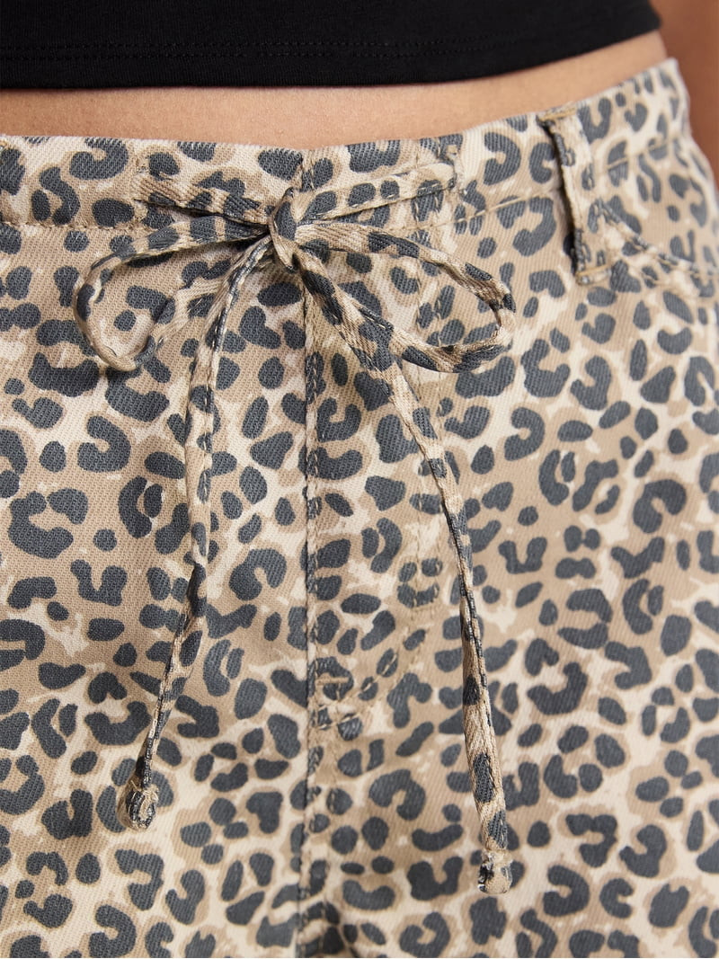 No Boundaries Mini Waist Wide Leg Pants, 31" Inseam, Women's XXS-XXL | Walmart (US)