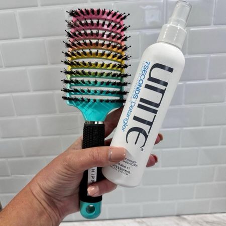 Two Sanity-Savers on deal today! I call these the Magic Hair Brushes! ONLY brushes my kids willfully use and so much better than wet brush, especially on dry hair! Unite 7-second is also the best detangler we've ever used- it's pricey, but it works and I stock up on sale every time! (#ad)

#LTKbeauty #LTKfindsunder50 #LTKsalealert