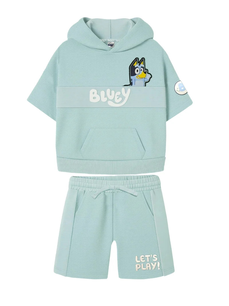 Bluey Toddler Boy Textured Knit Short Set, Sizes 12 Months-5T | Walmart (US)