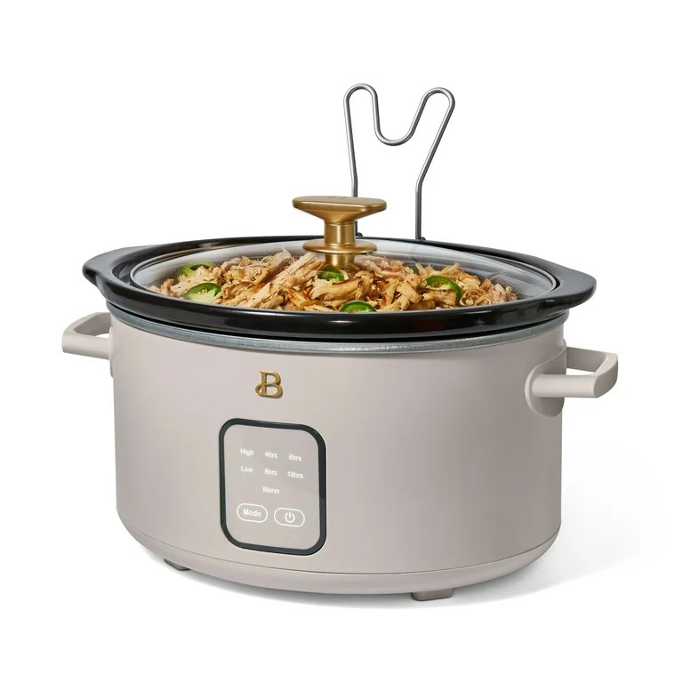 Beautiful 4Qt Slow Cooker with Touch-Activated Display, Porcini Taupe by Drew Barrymore | Walmart (US)