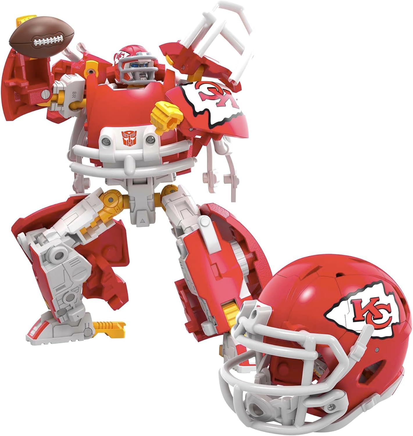 Transformers NFL Kansas City Chiefs KC-59, 5.5-Inch Action Figure Changes from Robot to Helmet, F... | Amazon (US)