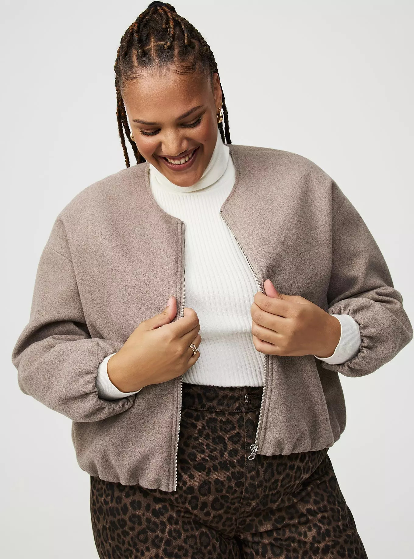 Collarless Bomber Jacket | Torrid (US & Canada)