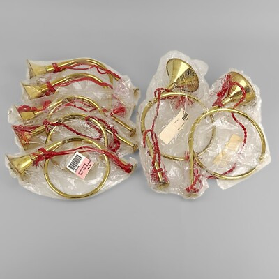 Vintage Brass French Horn Christmas Lot Of 7 2-13” 5-10” | eBay US