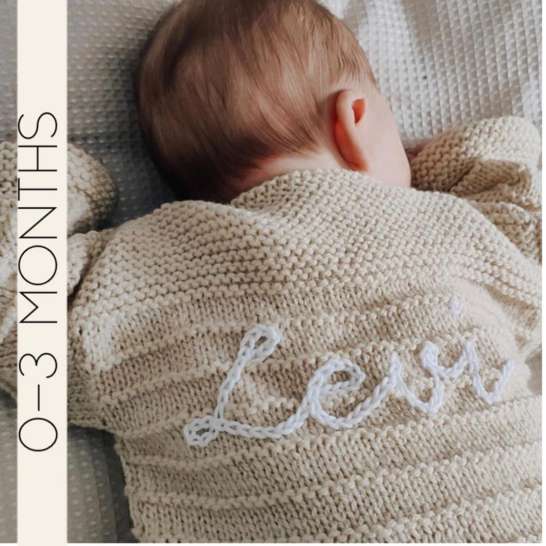 Personalised Baby Cardigan 0-3 Months. New Baby Gift. Handknitted Baby Keepsake or Baby Shower Pr... | Etsy (UK)