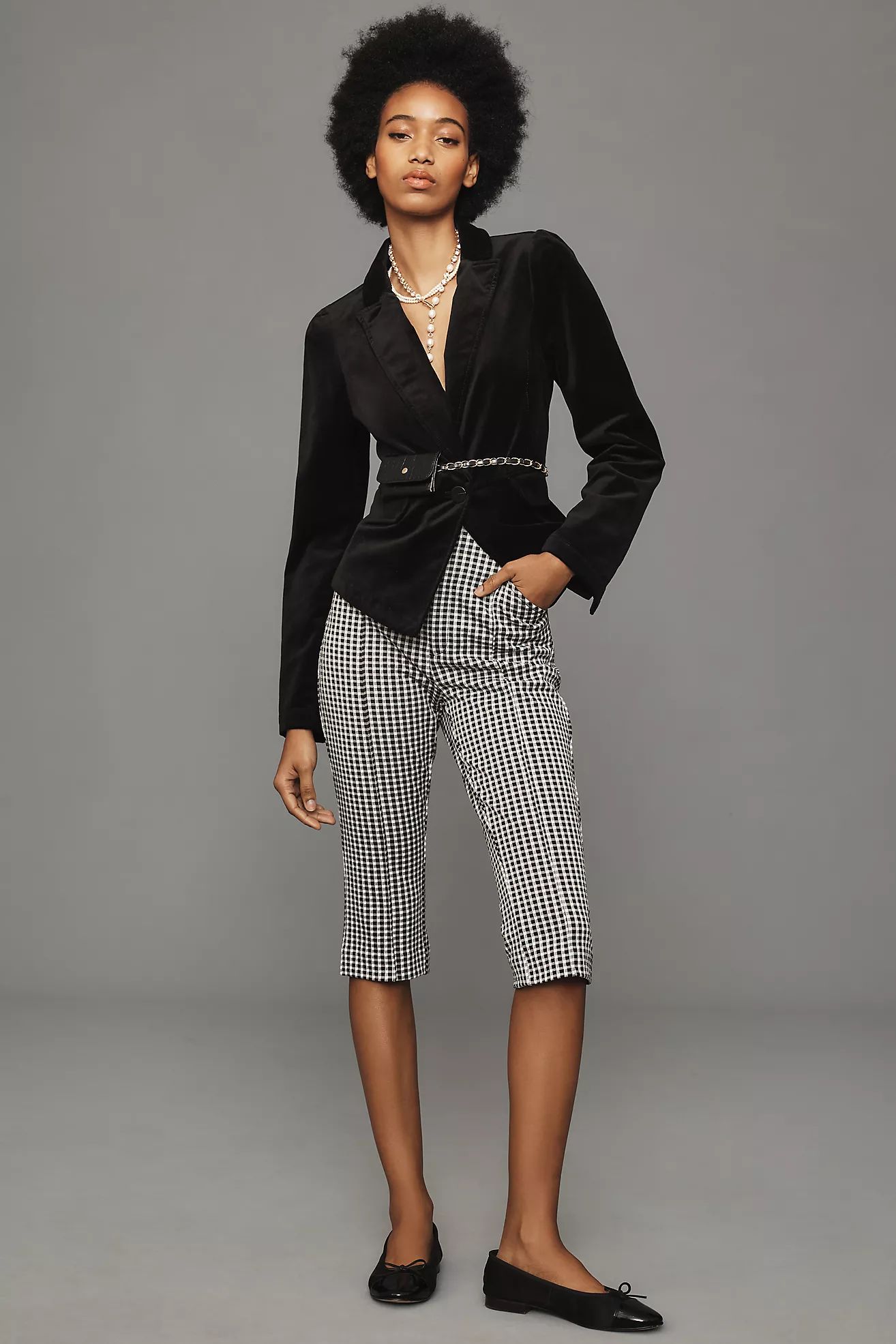 Maeve Gingham Capri Pants | Anthropologie (US)