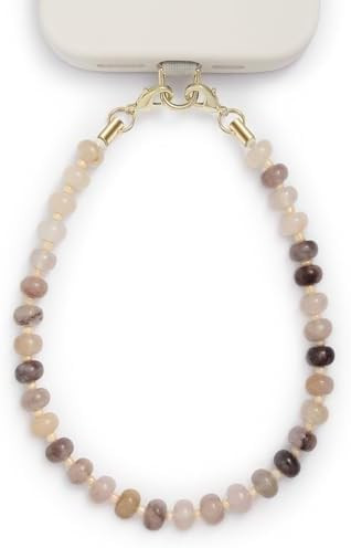 Natural Stone Phone Charm, Beaded Healing Phone Wrist Strap, Handmade Cellphone Chain Lanyard wit... | Amazon (US)