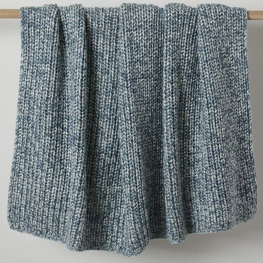 Marled Rib Knit Throw | West Elm (US)