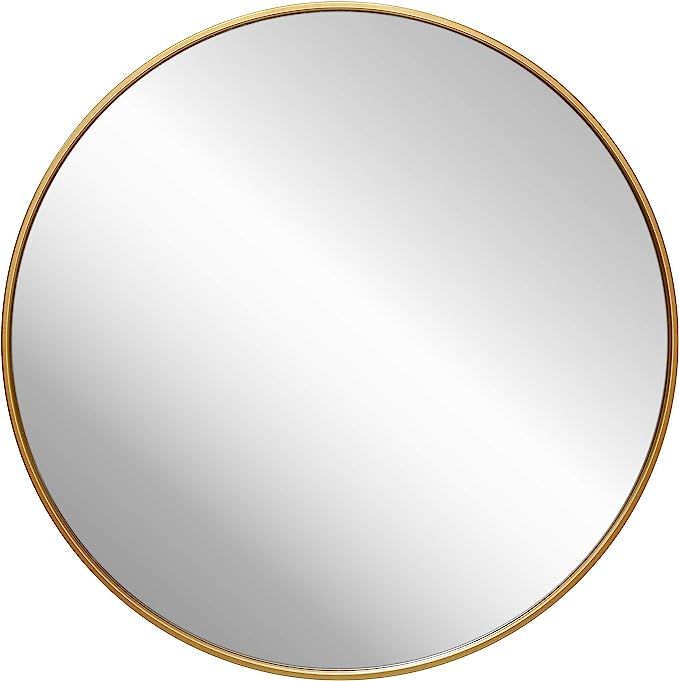 Gold Circle Wall Mirror 30 Inch Round Wall Mirror for Entryways, Washrooms, Living Rooms and More... | Amazon (US)