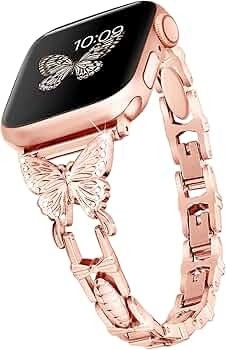 Wipalor Compatible with Apple Watch Band 42mm 44mm 45mm 49mm, Lightweight for Women, Easy Adjusta... | Amazon (US)