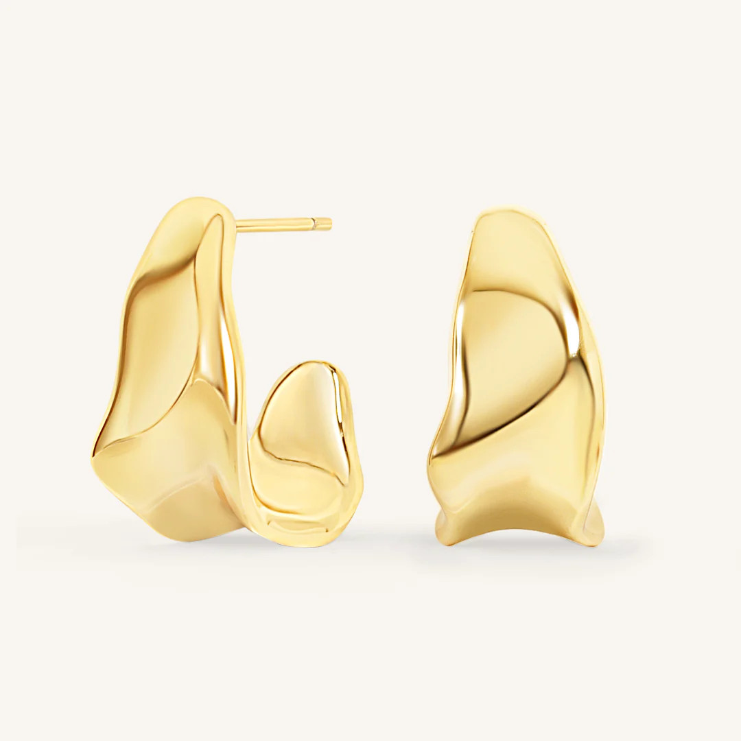 Organic Hoop Earrings | Francesca Jewellery | Francesca Jewellery