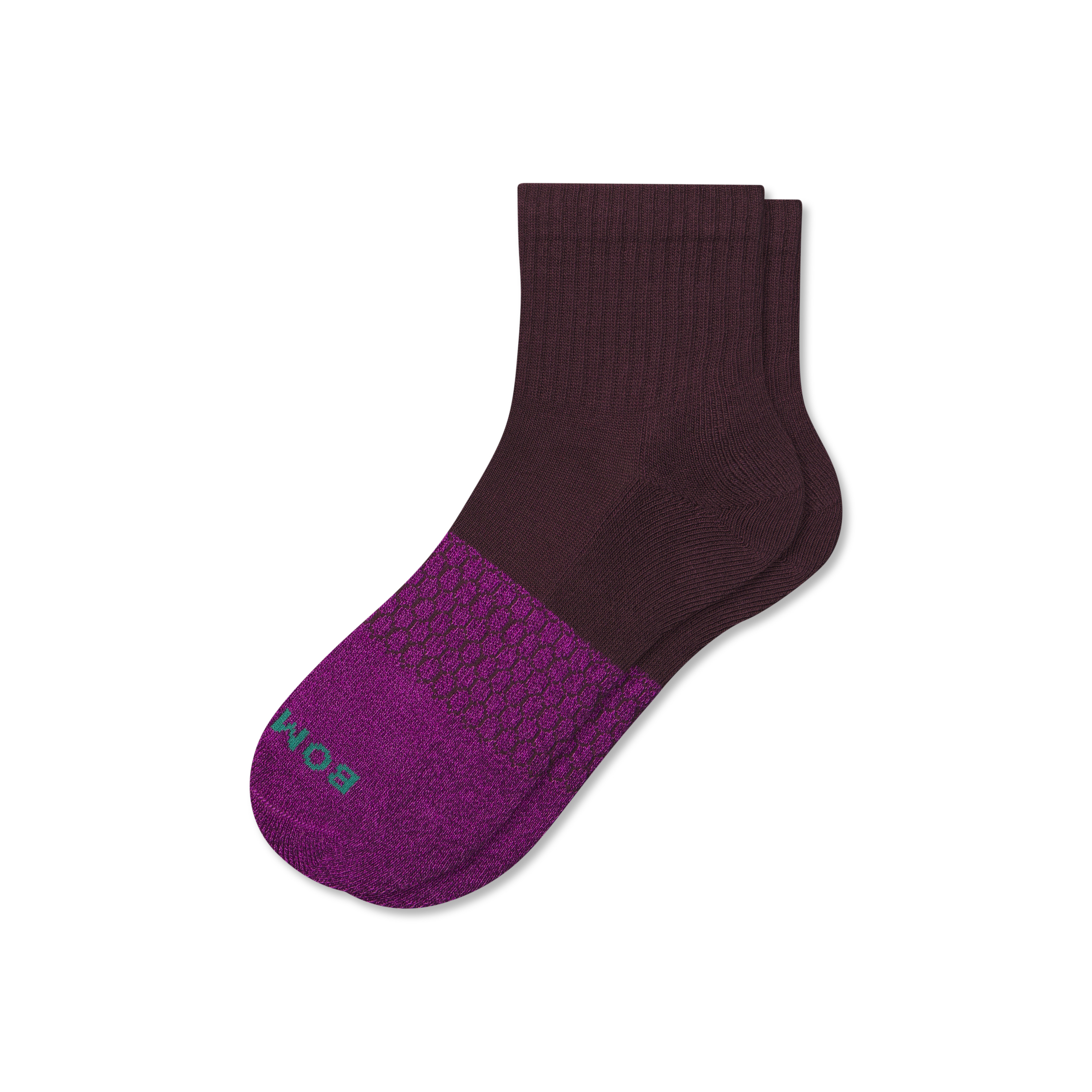 Women's Quarter Socks - Berry Plum - Small - Cotton Blend - Bombas | Bombas