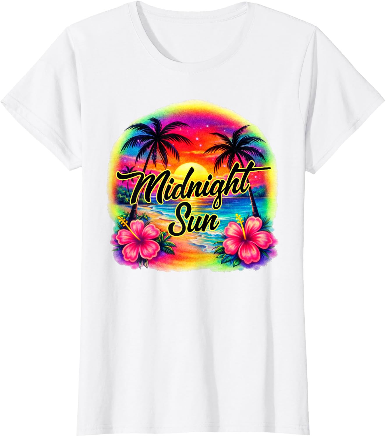 Summer Vibes Beach Vacay Summertime Vacation Midnight A Sun T-Shirt | Amazon (US)