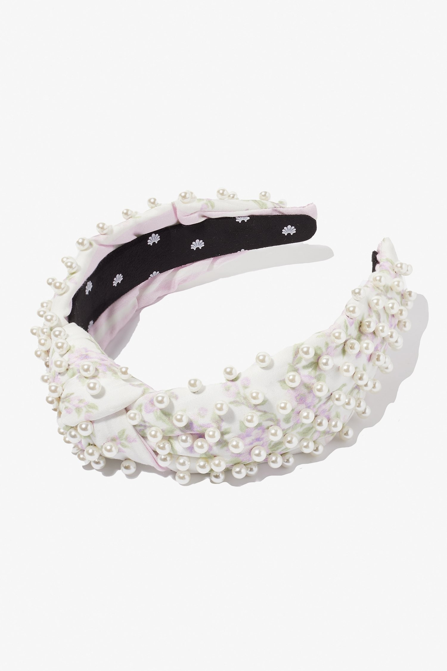 LoveShackFancy x Lele Sadoughi Mini Pearl Knotted Headband | LOVESHACKFANCY