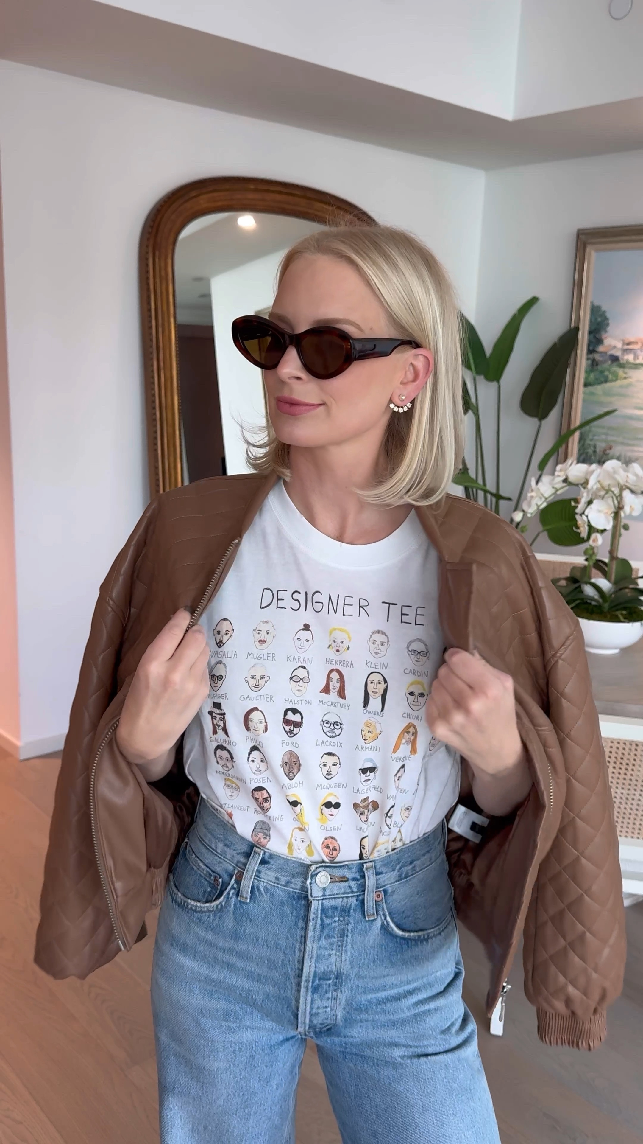 Jacket is old, tee is available on Clic.com! Size down in the jeans. 

#LTKStyleTip #LTKTravel #LTKShoeCrush