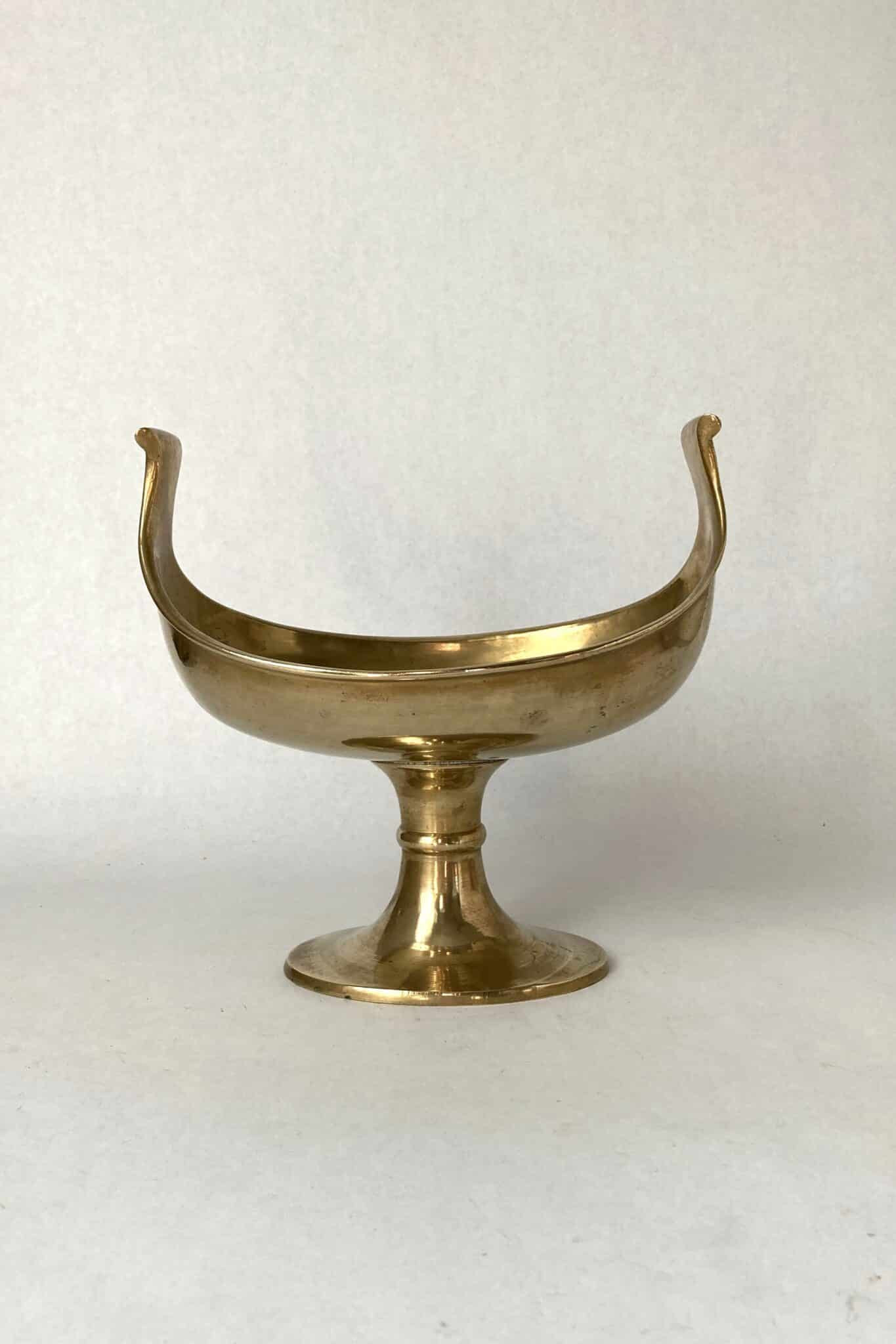 Vintage Brass Gondola Centerpiece Bowl or Candle Vessel | Vintage Keepers