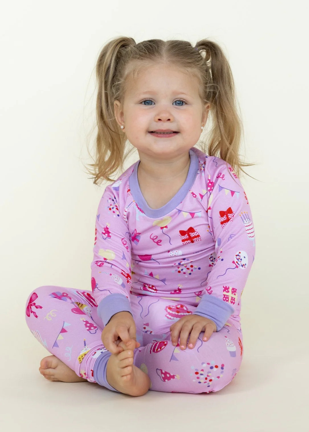 Let's Party Pink Two-Piece Pajamas | Tiny Jams