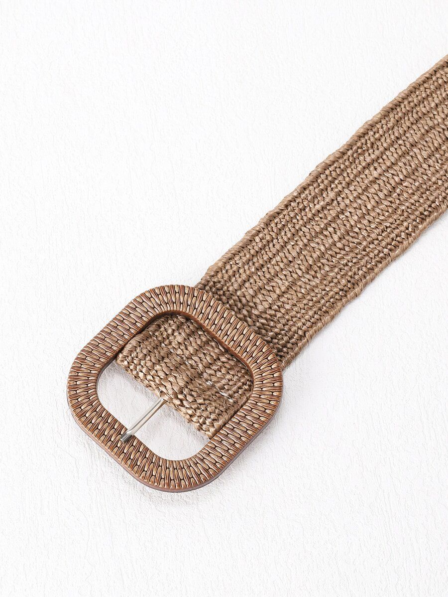Square Buckle Straw Belt SKU: sc2110141919095569(1000+ Reviews)$3.00$2.85Join for an Exclusive 5%... | SHEIN