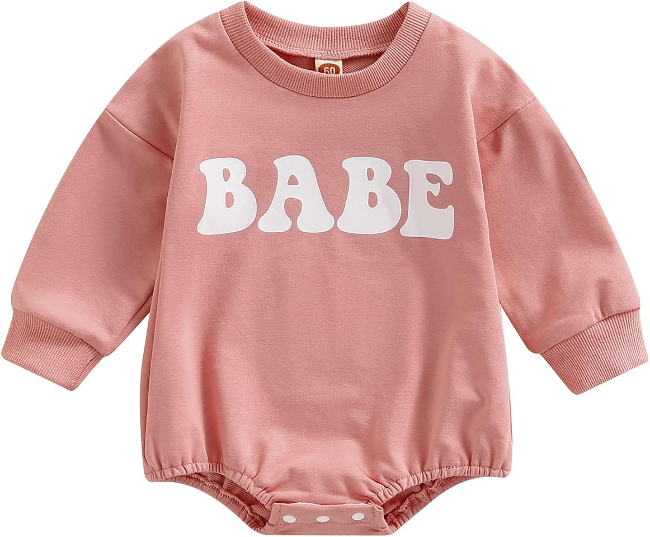 Newborn Baby Girl Boy Clothes Crewneck Sweatshirt Romper Babe/Rainbow Pullover Sweater Shirts Ove... | Amazon (US)