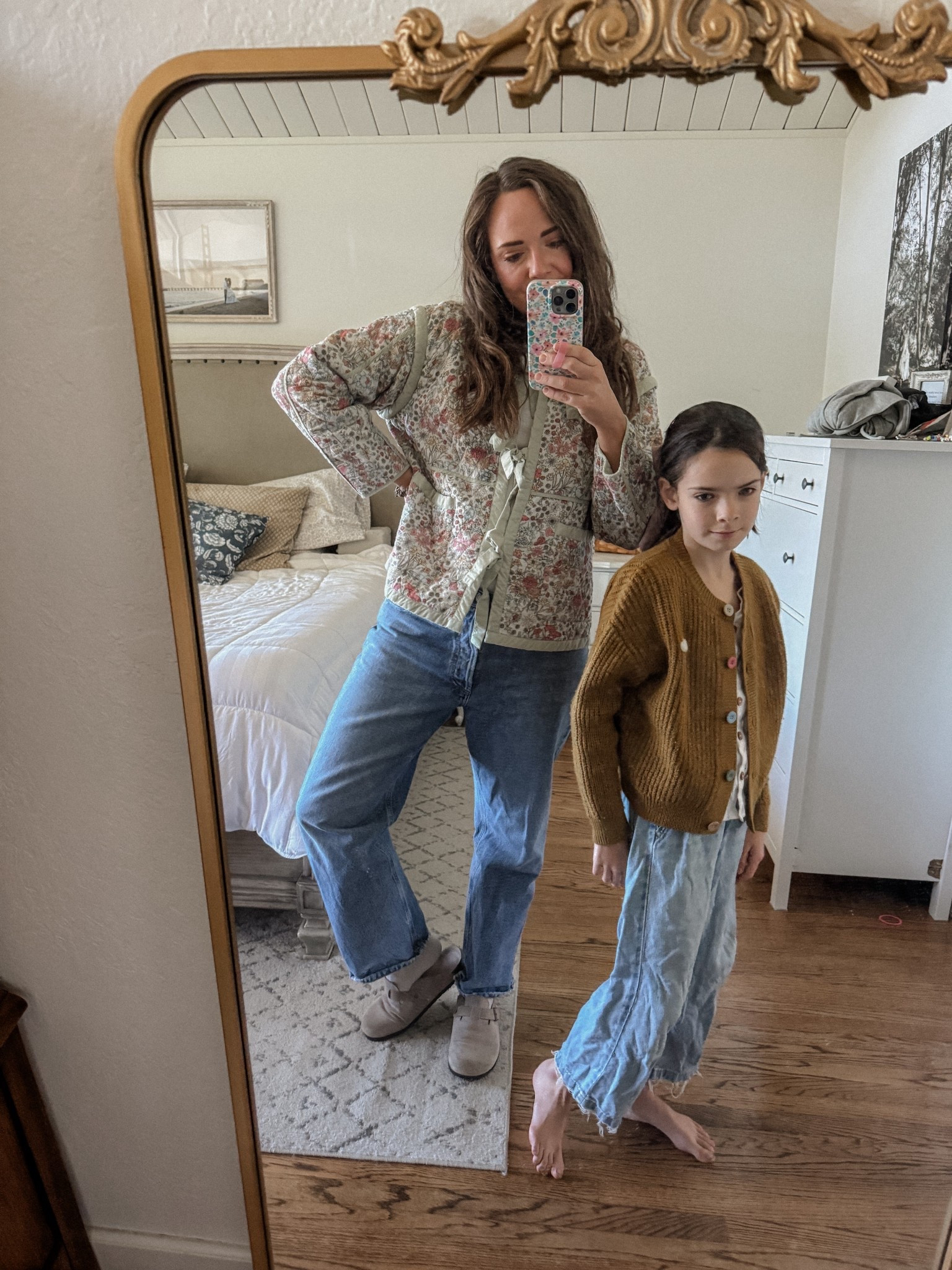 Cozy fall outfits with my main girl. 🫶🏼 Linking similar quilted jackets!! And these jeans are my current faves. Comfy and cute and on trend!

#LTKSaleAlert #LTKStyleTip #LTKFindsUnder100