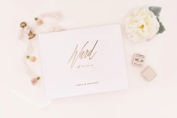 Silver Foil Wedding Guest Book Wedding Guestbook Custom Guest | Etsy | Etsy (US)