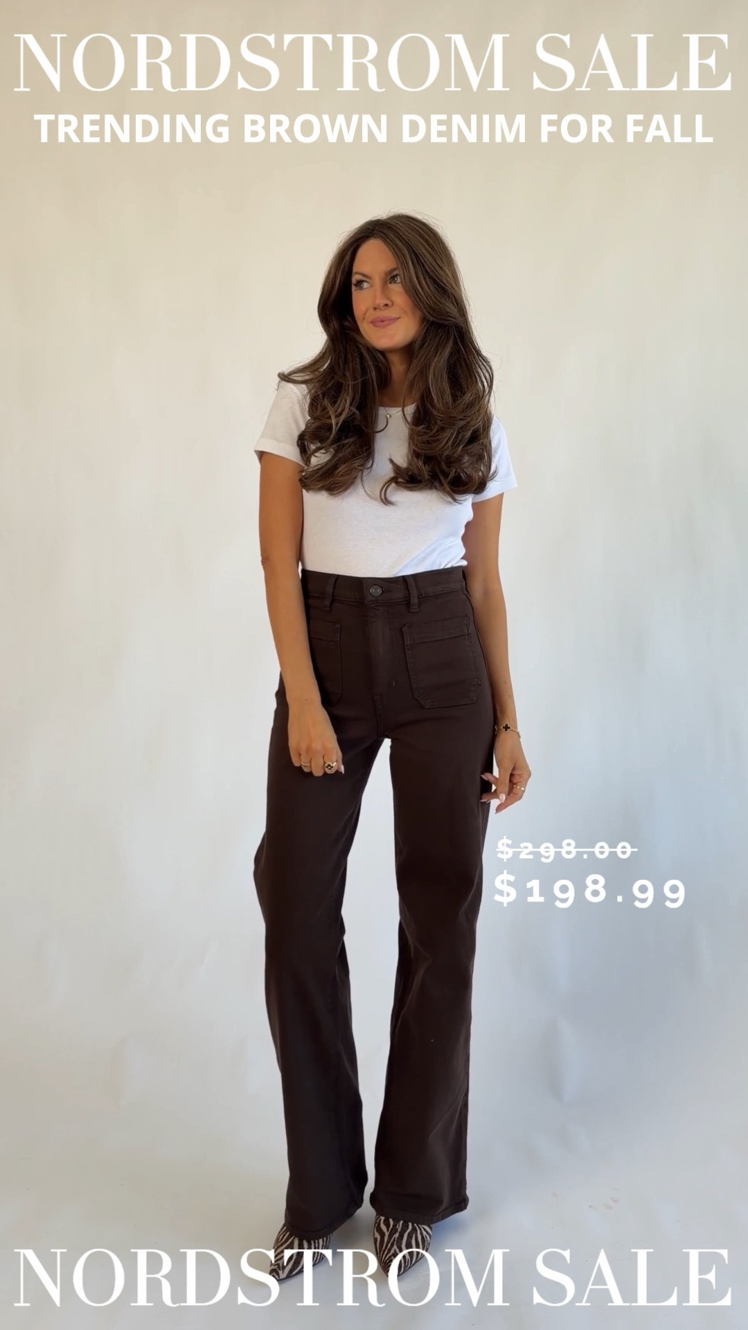 These run small - I sized up to a 26! Brown denim is so trendy for fall - I tried on several pairs at the Nsale and these were by far my favorite! I love the front pockets because they’re so flattering, and the fit is perfect!

#LTKootd #LTKSaleAlert