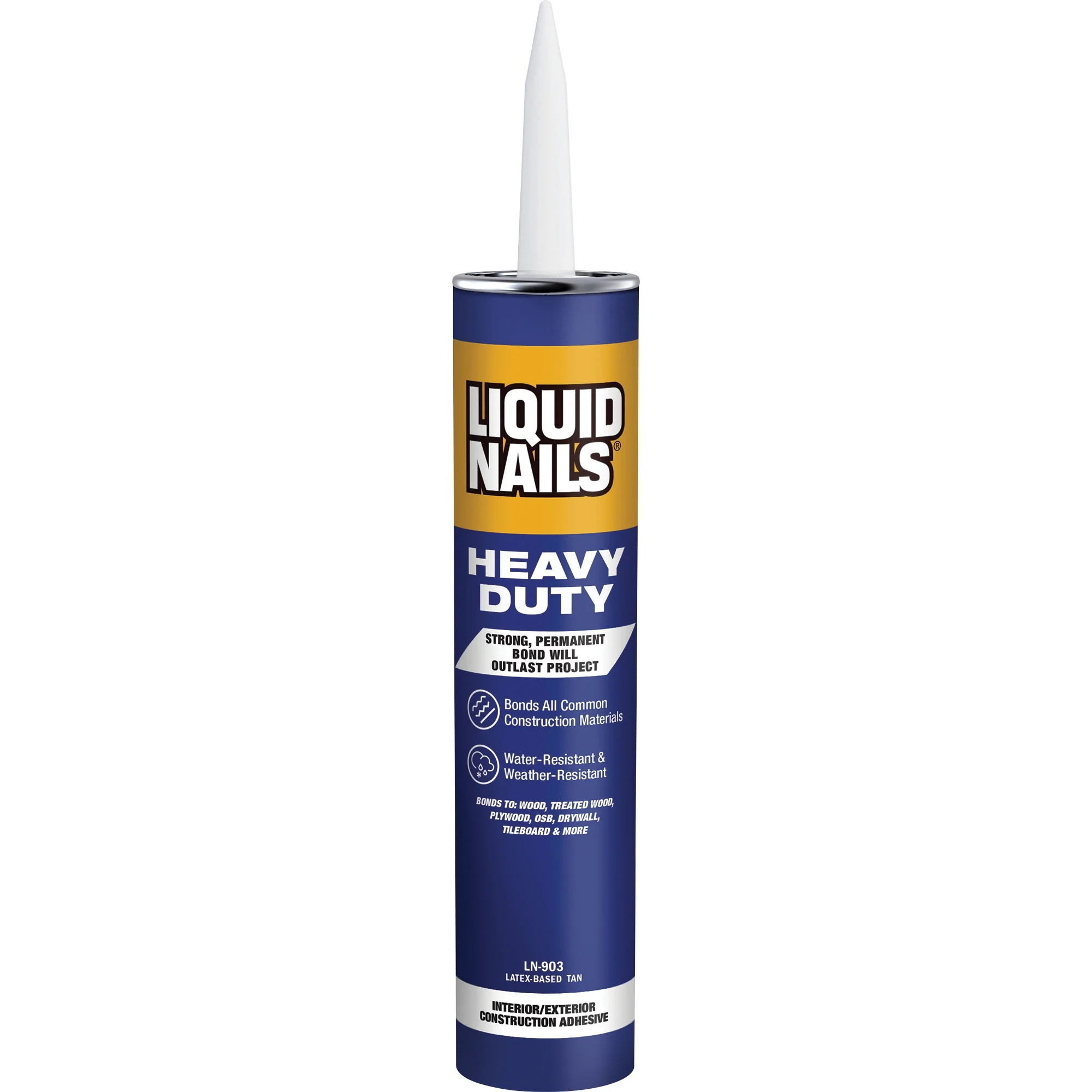 Liquid Nails Heavy Duty 10 oz. White Low VOC Construction Adhesive | Walmart (US)