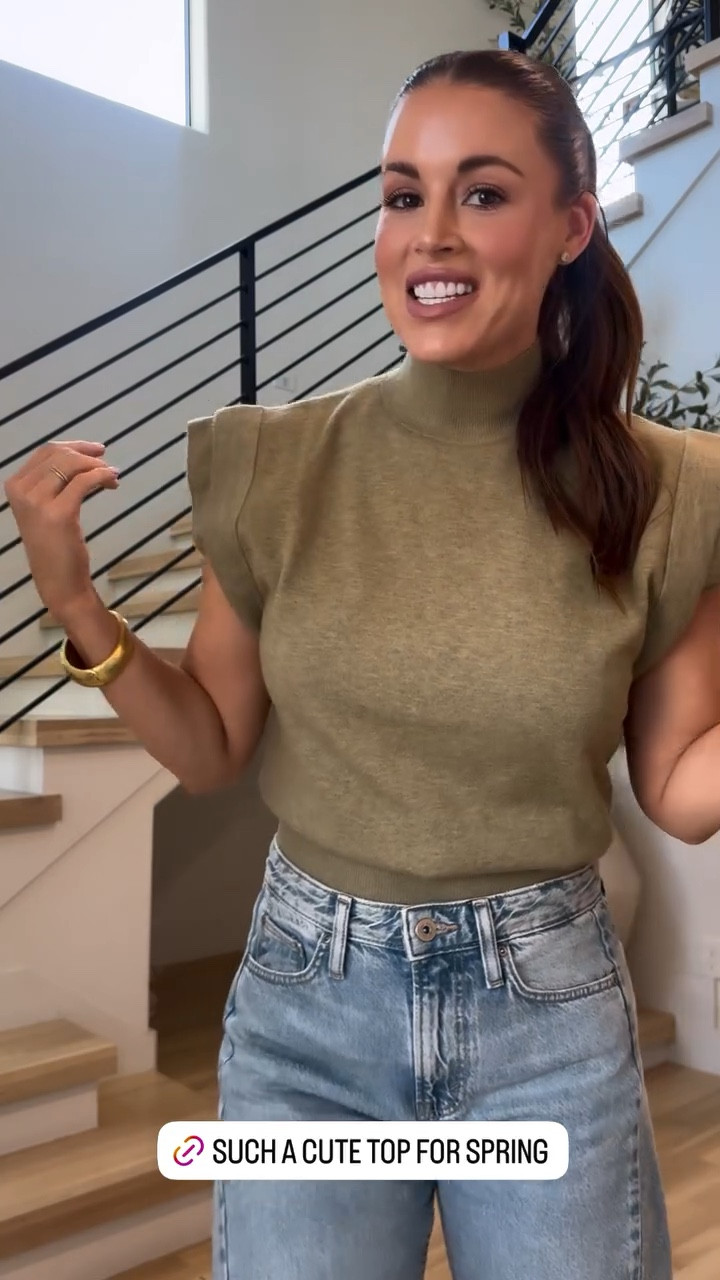 I love this top! It has the perfect little mockneck and the illusion of shoulder pads. Very comfortable and beautiful for Spring! @Zara 

#LTKgrwm #LTKdayinmylife #LTKootd