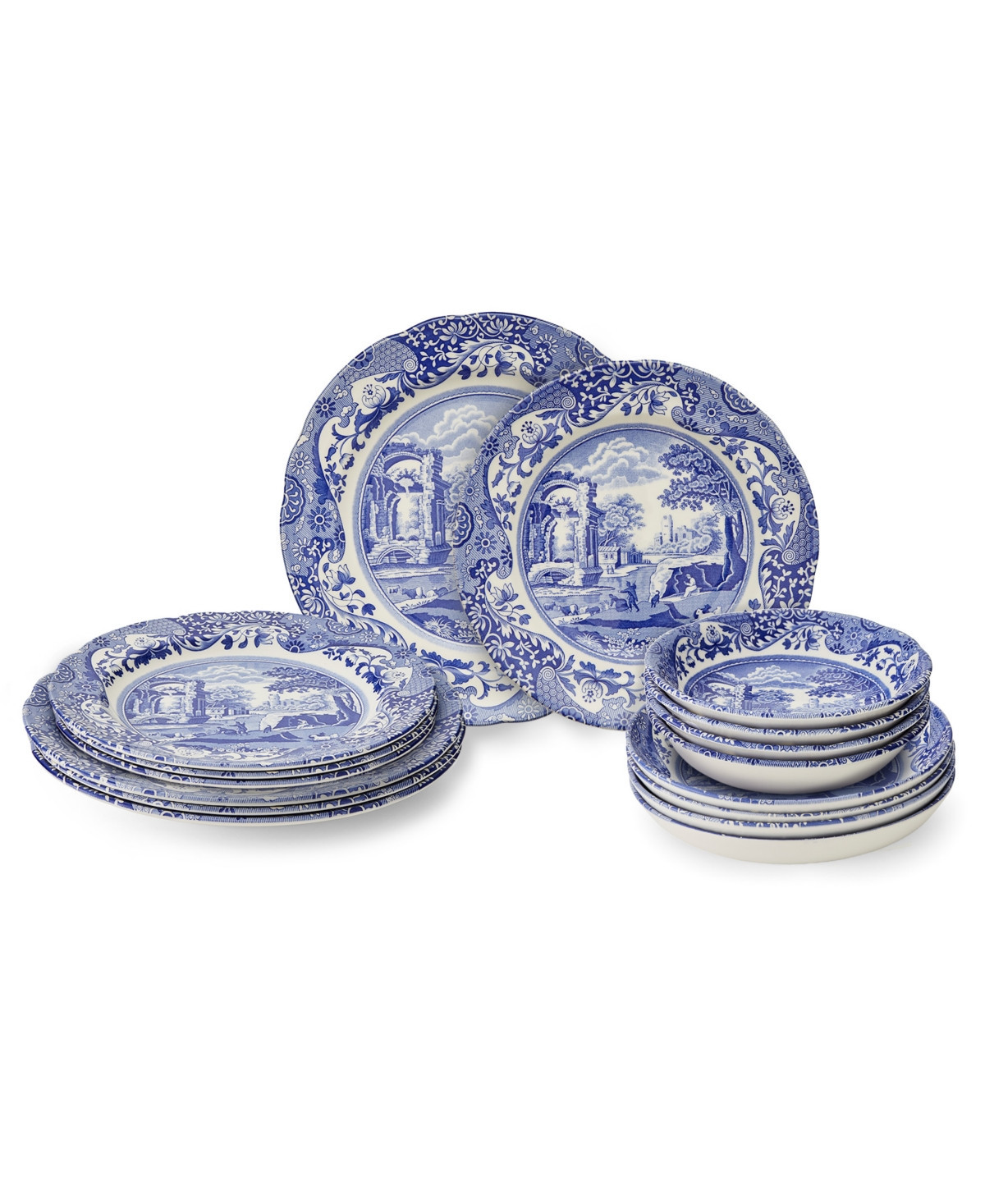 Spode Blue Italian 16 Pc. Dinnerware Set, Service for 4 - Blue | Macy's