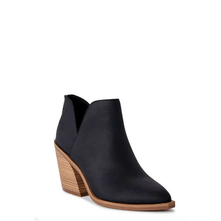 Time and Tru Women's Heeled Cut Out Ankle Boots | Walmart (US)