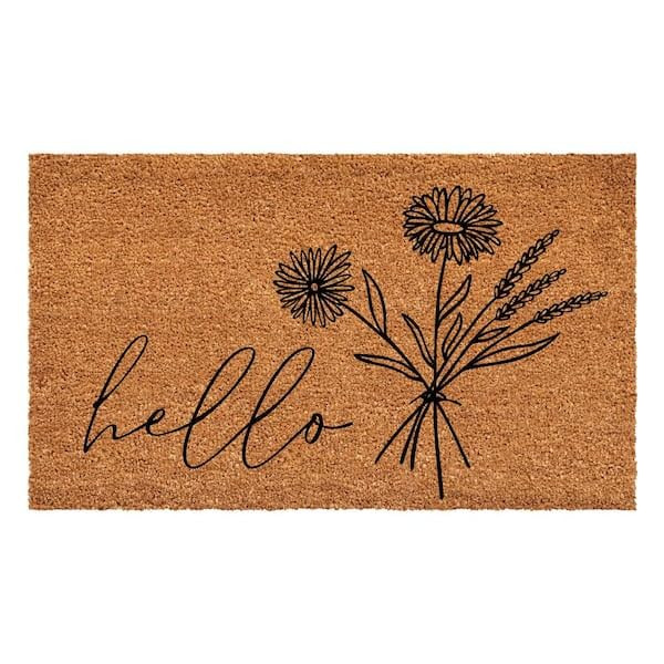 Calloway Mills Wildflower Bouquet Doormat, (Tan/Black, 17" x 29" x 0.60") | Amazon (US)