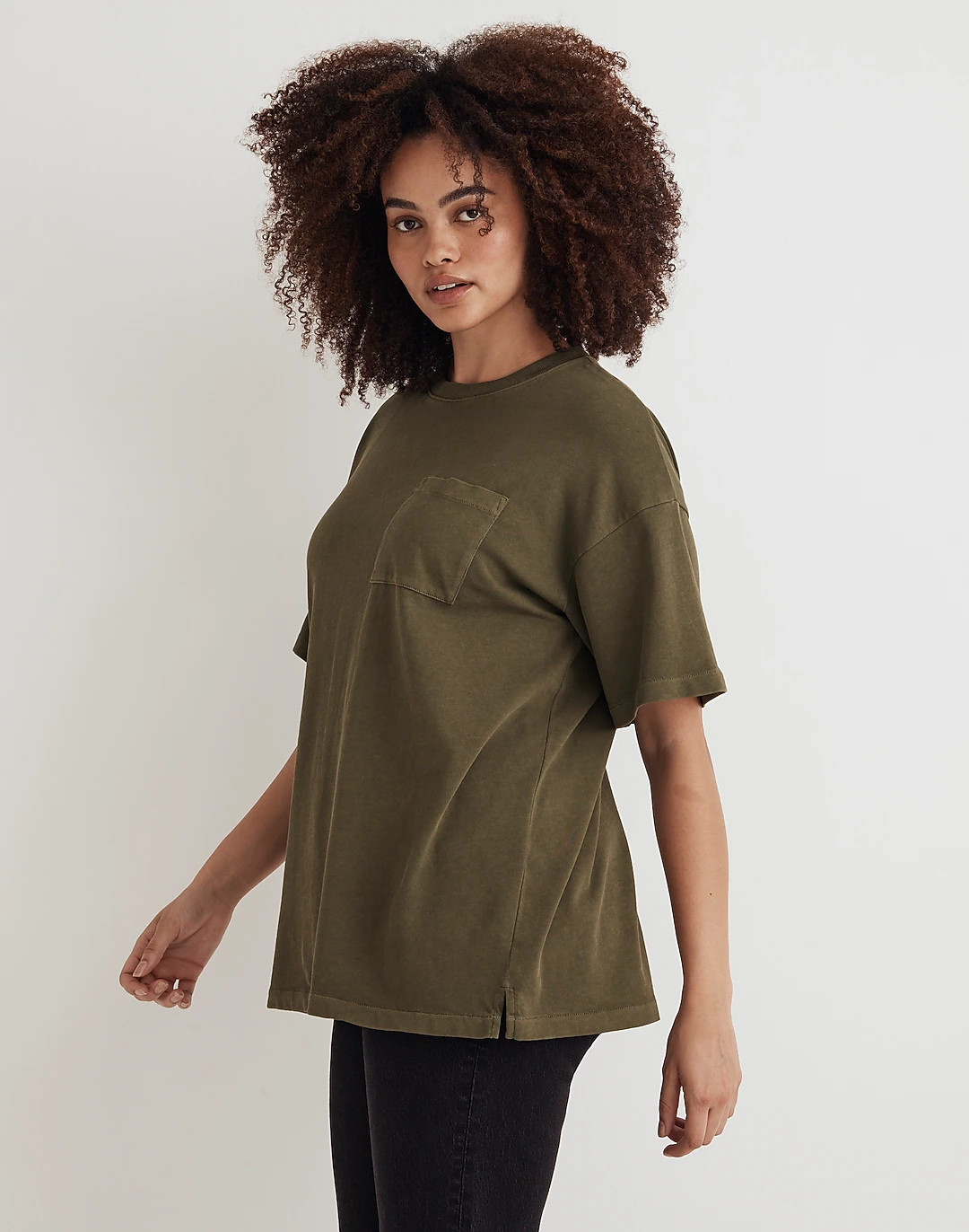 Garment-Dyed Oversized Pocket Tee | Madewell