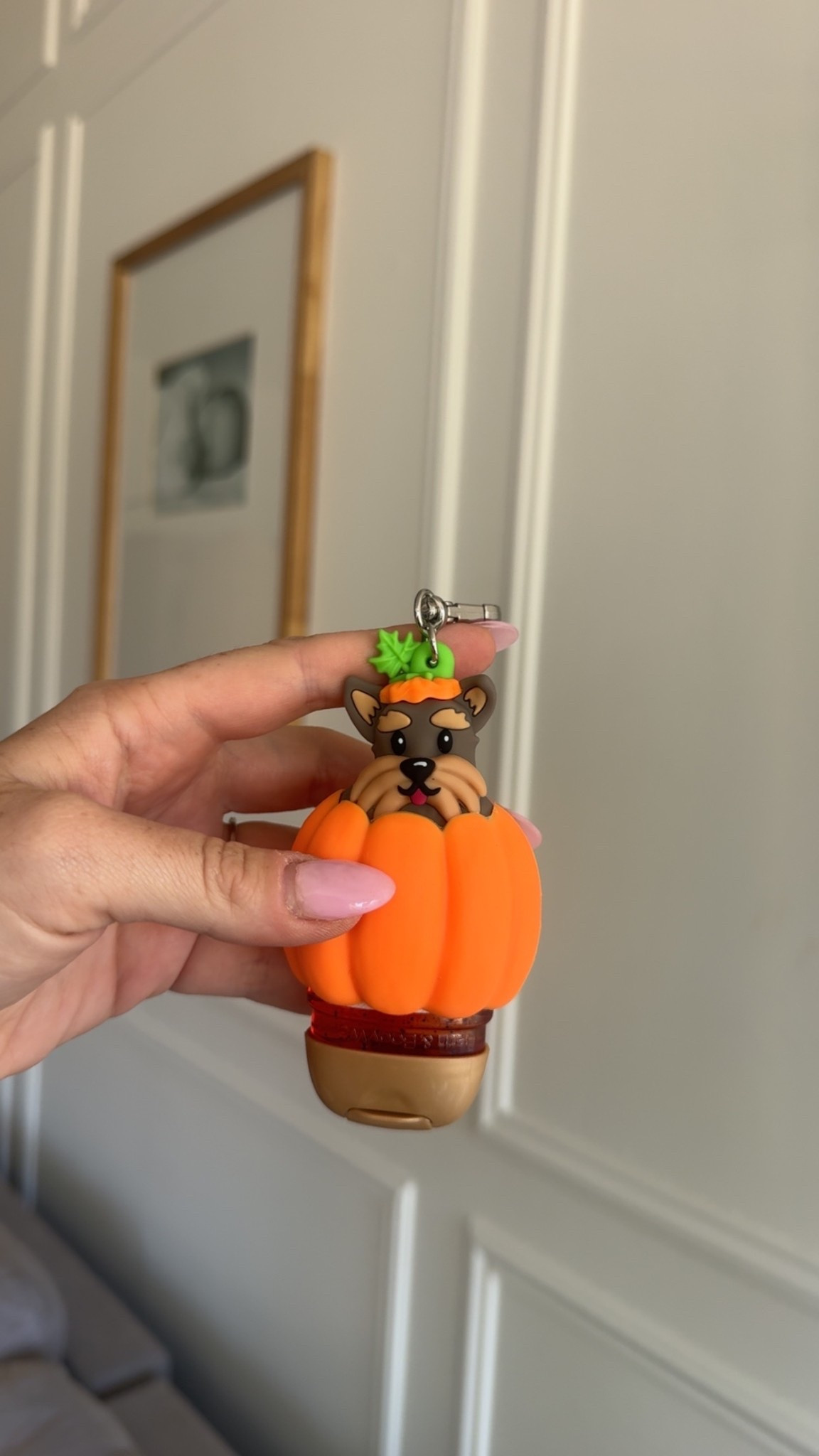 The cutest little sanitizer holder for my Yorkie lovers! 