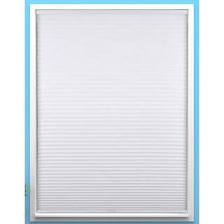 Arlo Blinds Blackout White Cordless Room Darkening Cellular Shade 33.5 in. W x 72 in. L (Actual S... | The Home Depot