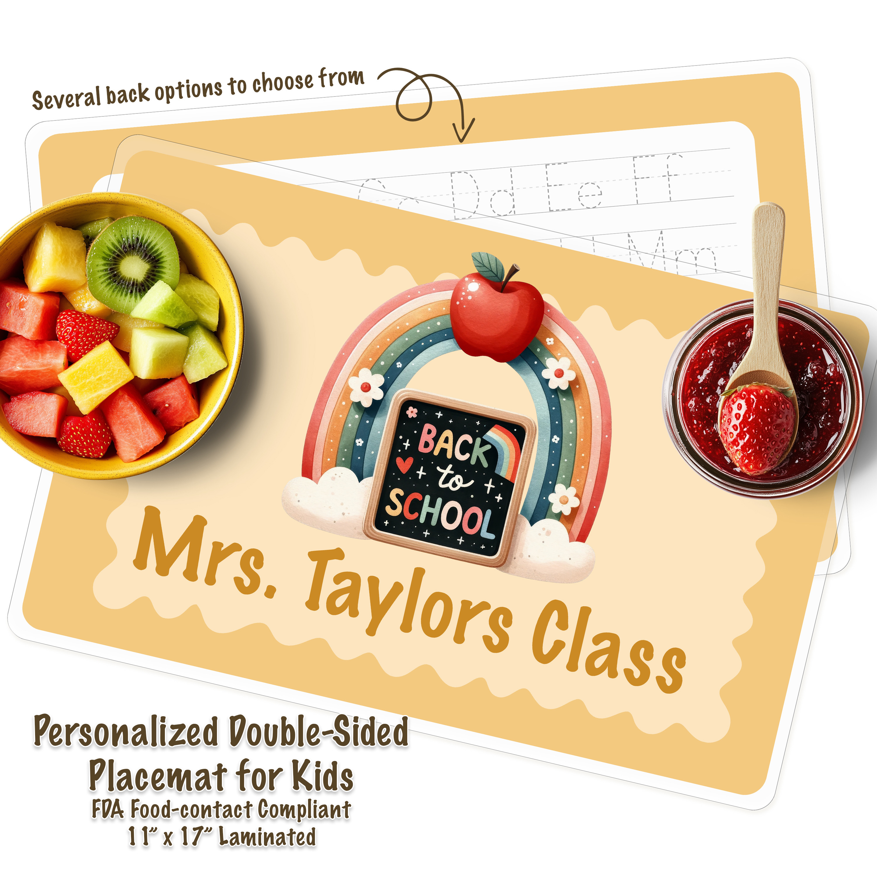 🍎 Back-to-school just got sweeter for teachers! 🍎

This personalized teacher placemat is the perfect companion for student mealtime + quiet activities all year long. Featuring a cheerful Back to School design on the front and several activity options to choose from on the back, it keeps little hands busy while protecting desks and tables.

✨ Double-sided & laminated for easy wipe-downs
✨ Personalized with the teacher’s name
✨ Perfect for classroom lunches, centers, early finishers, or morning work
✨ Durable, reusable, and FDA food-contact compliant

A thoughtful teacher gift, classroom essential, or back-to-school must-have that makes daily routines a little more fun and a lot more organized. Available now in my Etsy shop 💛

#teacherplacemat #personalizedteacher #classroommusthaves #teachergiftideas #backtoschoolteacher #classroomorganization #laminatedplacemat #kidsactivities #studentmealtime #customteacher #etsyfinds #teacherlife 

 #LTKmomlife #LTKstorytime #LTKKids