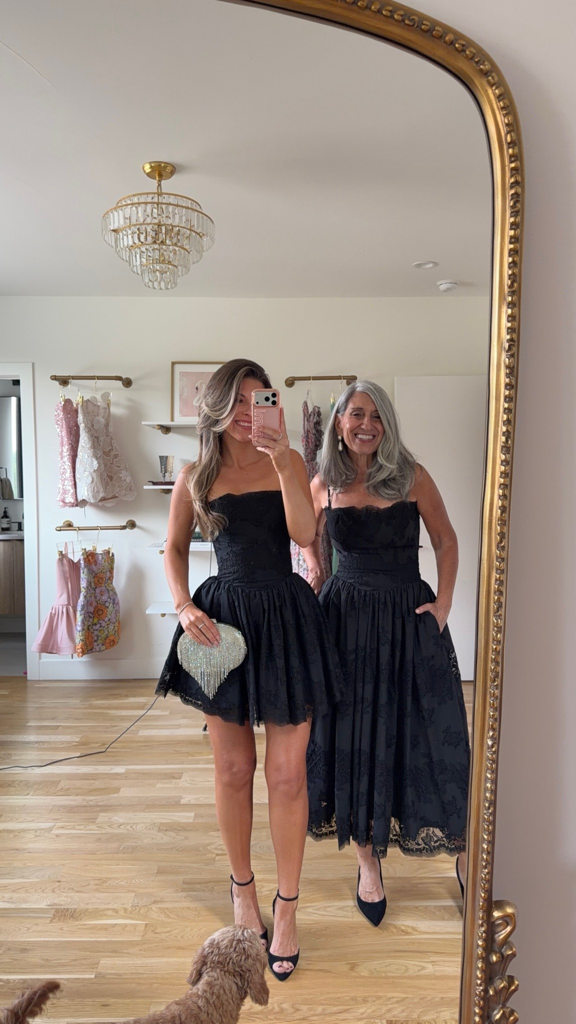 strapless black lace fit-and-flare mini with full skirt,  Black lace fitted-bodice long tiered skirt mom and me formal wedding guest and mother of the bride dresses 💍


I’m 5’4” and wearing my usual small/2 in most

mom is 5’4” and wears a medium/6

summer wedding guest dresses, wedding guest dresses, cocktail dresses, semi-formal dresses, black tie wedding guest dresses, destination wedding guest dresses, garden party dresses, wedding guest outfit ideas, mom & me outfits, mom & me dresses, matching outfits, mother daughter outfits, family photo outfits, wedding guest dresses, mother of the bride, mother of the groom, wedding guest outfit ideas

#LTKSeasonal #LTKOver40 #LTKWedding
