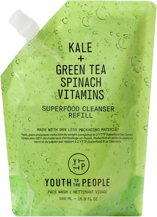 Youth To The People Superfood Facial Cleanser - Kale + Green Tea Daily Face Wash, Gentle Makeup R... | Amazon (US)