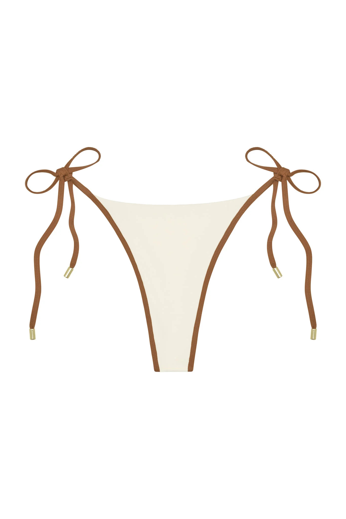Palma Thong - Ivory/Caramel | Monday Swimwear